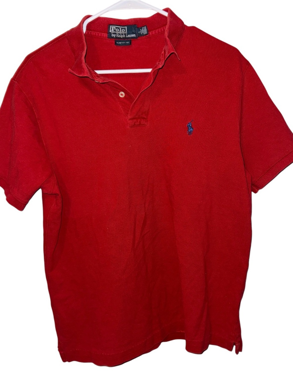 Ralph Lauren Red Polo Shirt with Navy Pony